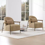 Fauteuil d'appoint pivotant moderne Spruce&Spring avec coussin de dossier amovible