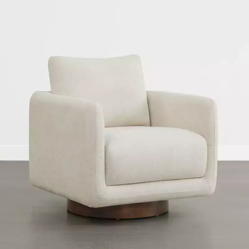 Fauteuil d'appoint pivotant moderne Spruce&Spring avec coussin de dossier amovible