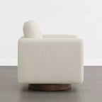 Fauteuil d'appoint pivotant moderne Spruce&Spring avec coussin de dossier amovible