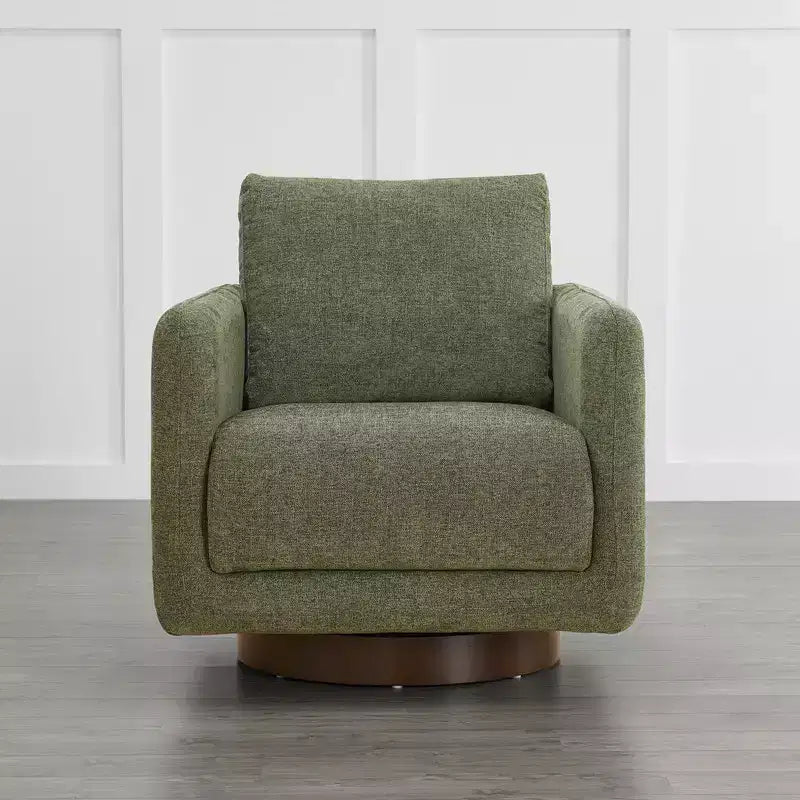 Fauteuil d'appoint pivotant moderne Spruce&Spring avec coussin de dossier amovible