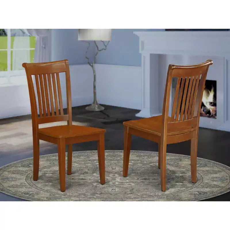 Chaise de salle à manger HomeStock Naturally Nice à lattes - Assise en bois
