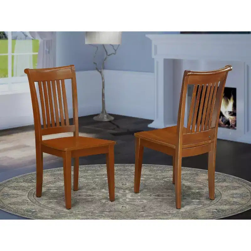 Chaise de salle à manger HomeStock Naturally Nice à lattes - Assise en bois