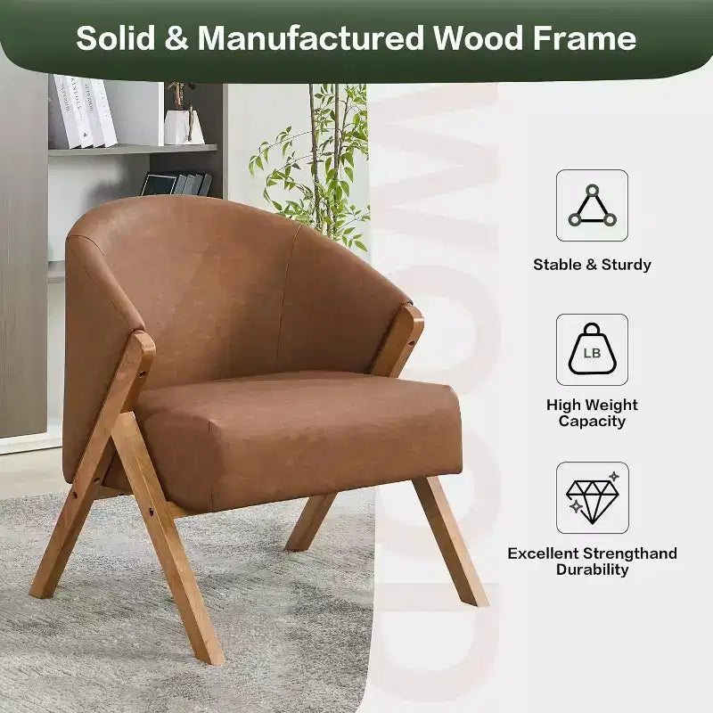 Fauteuil d'appoint moderne du milieu du siècle avec revêtement en tissu bouclette, fauteuil de salon bas pour le salon, la chambre à coucher, chaise de lecture confortable avec cadre en bois