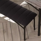 Ensemble de salle à manger 4 pièces avec table, banc et 2 chaises, dinette moderne peu encombrante