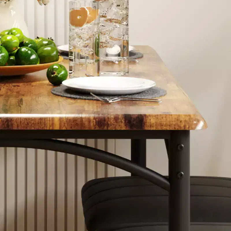 Ensemble de salle à manger 4 pièces avec table, banc et 2 chaises, dinette moderne peu encombrante