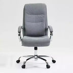 Chaise de bureau pivotante ergonomique moderne Okak avec dossier haut et accoudoirs, réglable pour bureau, étude et coiffeuse