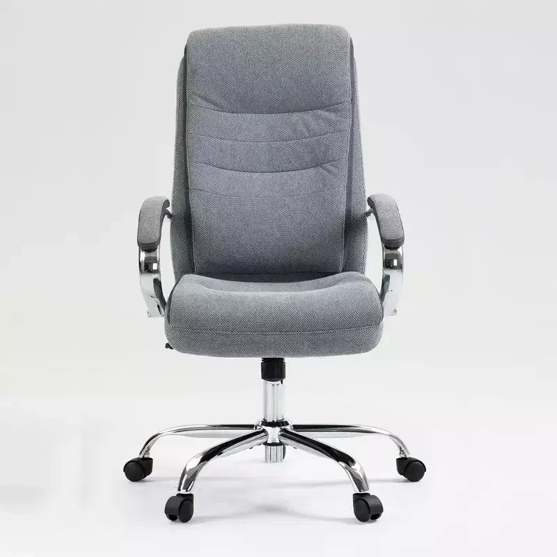 Chaise de bureau pivotante ergonomique moderne Okak avec dossier haut et accoudoirs, réglable pour bureau, étude et coiffeuse
