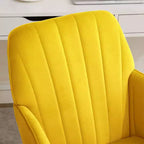 Chaise de bureau ergonomique moderne et réglable Okak avec roulettes, chaise de travail pivotante en velours pour le bureau, l'étude, le studio
