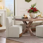 Chaises de salle à manger roulantes rembourrées Spruce&Spring avec roulettes, lot de 2