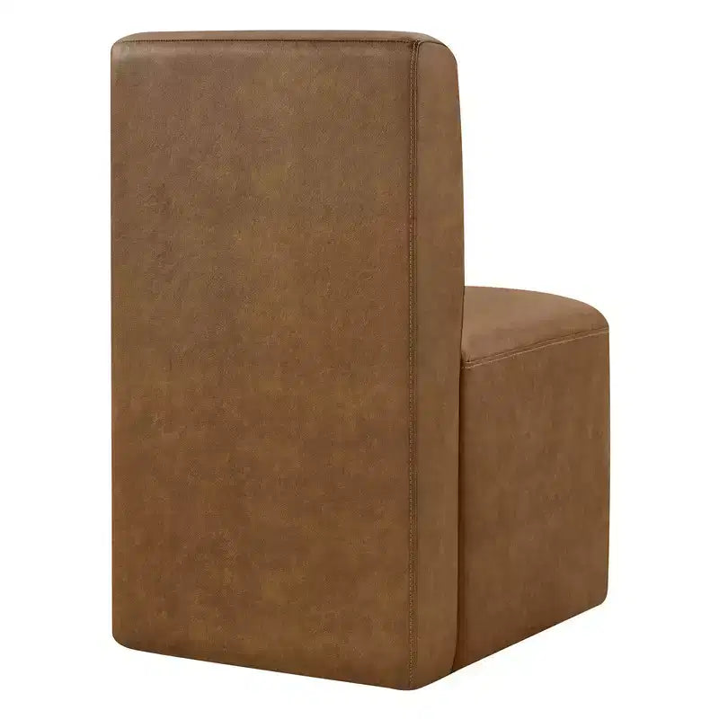 Chaises de salle à manger roulantes rembourrées Spruce&Spring avec roulettes, lot de 2