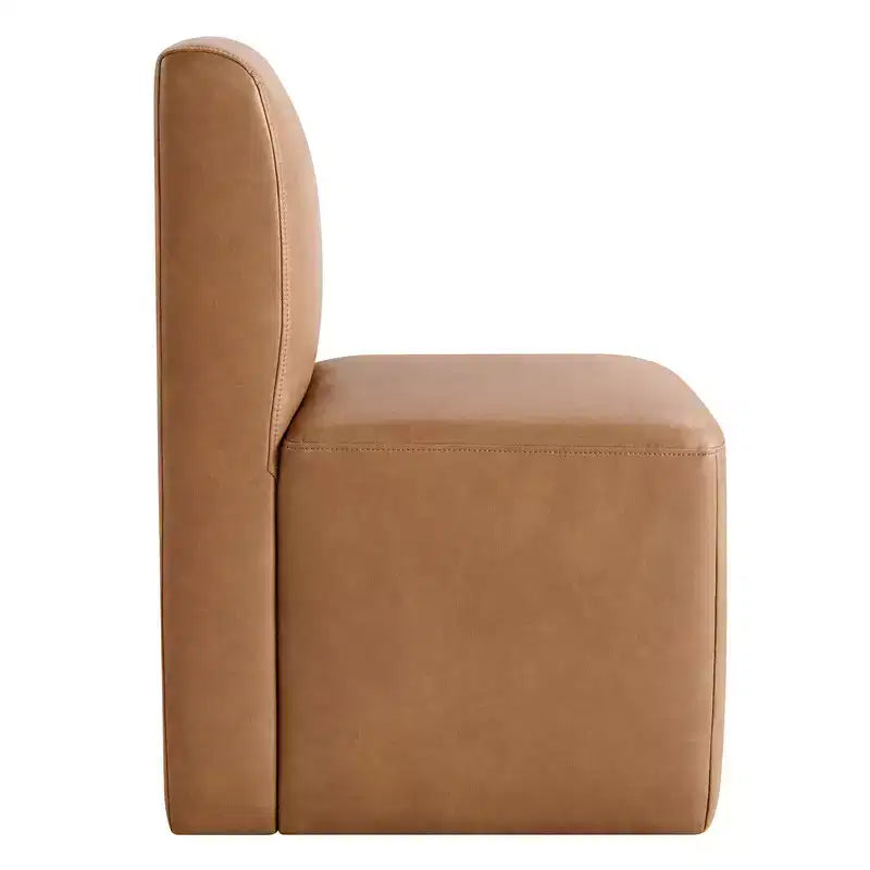 Chaises de salle à manger roulantes rembourrées Spruce&Spring avec roulettes, lot de 2