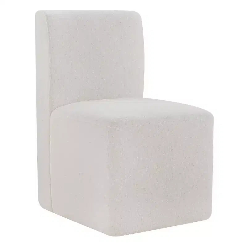 Chaises de salle à manger roulantes rembourrées Spruce&Spring avec roulettes, lot de 2