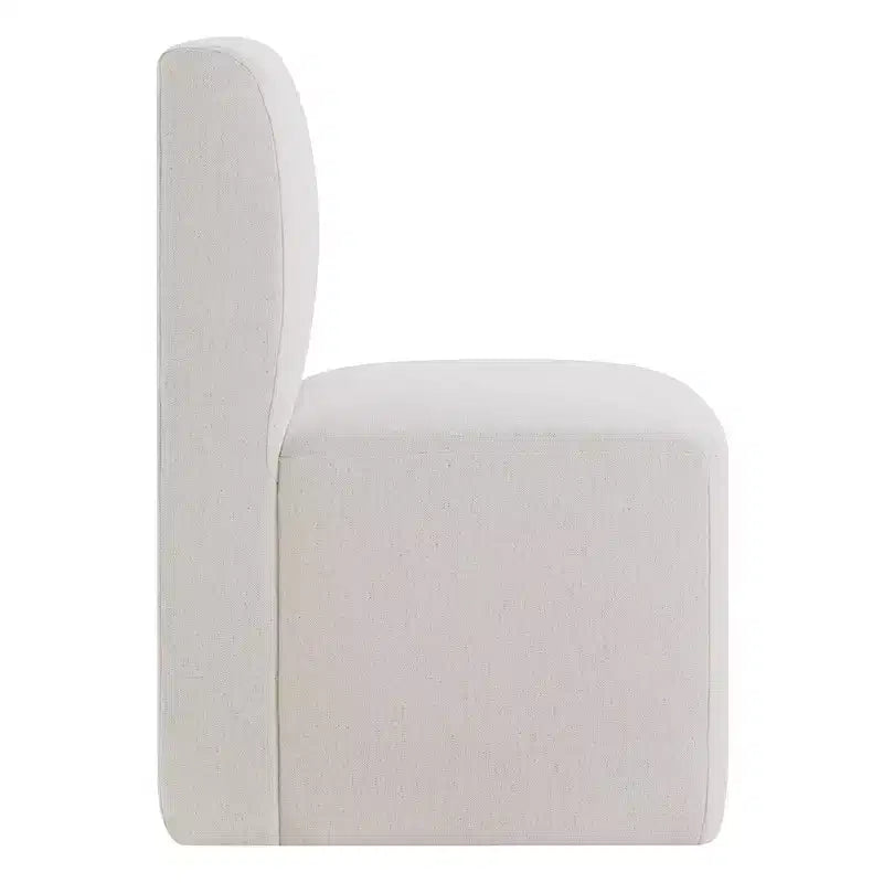 Chaises de salle à manger roulantes rembourrées Spruce&Spring avec roulettes, lot de 2