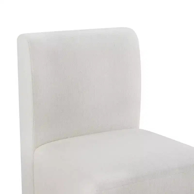Chaises de salle à manger roulantes rembourrées Spruce&Spring avec roulettes, lot de 2