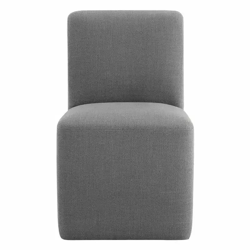 Chaises de salle à manger roulantes rembourrées Spruce&Spring avec roulettes, lot de 2