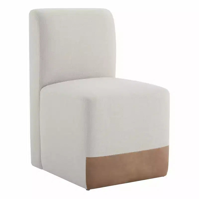 Chaises de salle à manger roulantes rembourrées Spruce&Spring avec roulettes, lot de 2