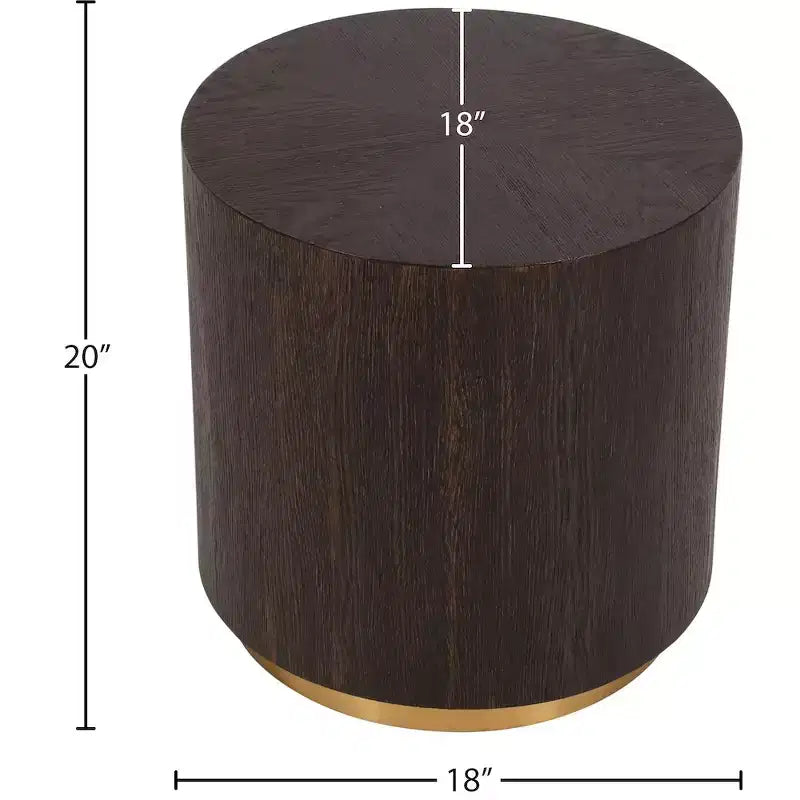 Meridian Furniture, Table d'appoint Nile chêne brun