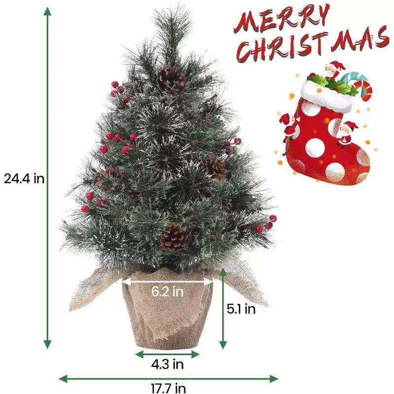 Sapin de table floqué Acekool 90 cm : ambiance saisonnière instantanée avec éclairage sans fil