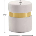 Meridian Furniture, Pouf/Tabouret en velours Hailey