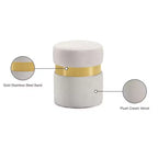 Meridian Furniture, Pouf/Tabouret en velours Hailey