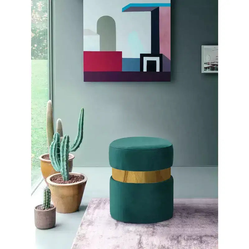 Meridian Furniture, Pouf/Tabouret en velours Hailey