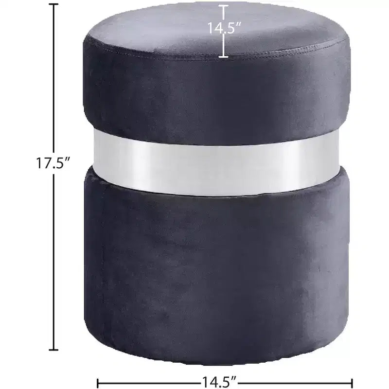 Meridian Furniture, Pouf/Tabouret en velours Hailey