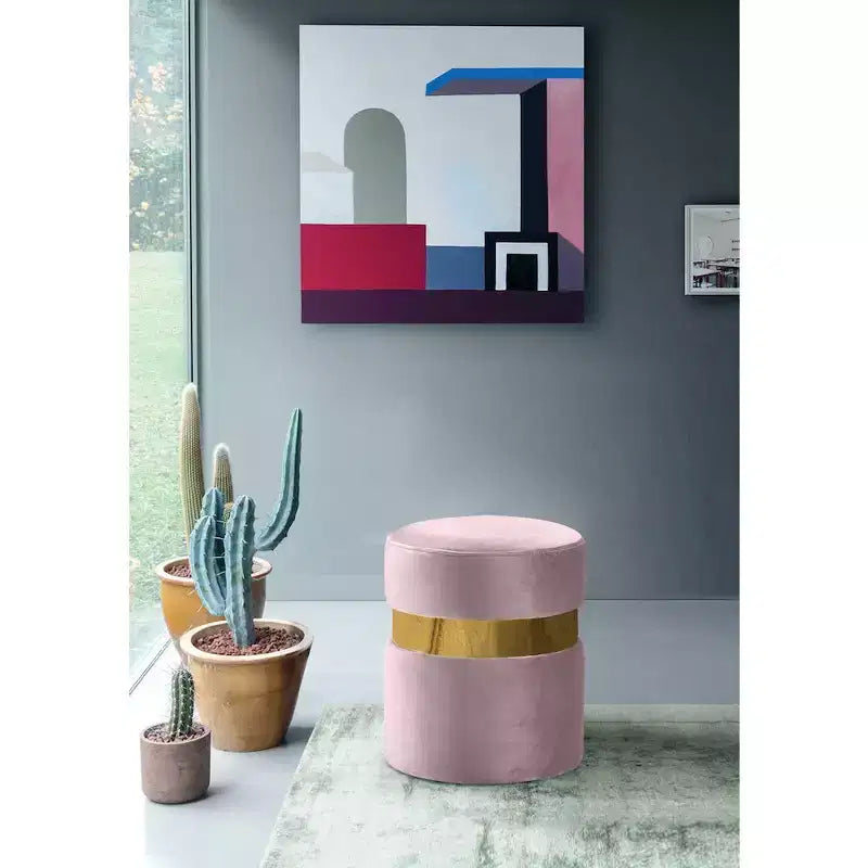 Meridian Furniture, Pouf/Tabouret en velours Hailey