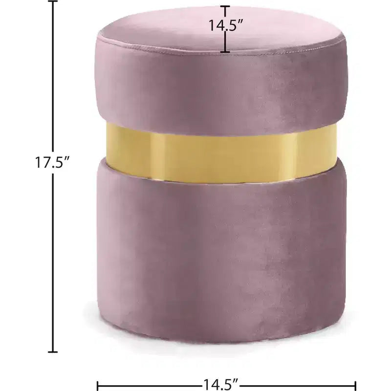 Meridian Furniture, Pouf/Tabouret en velours Hailey