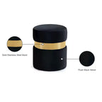 Meridian Furniture, Pouf/Tabouret en velours Hailey
