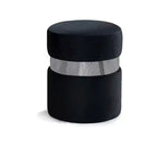 Meridian Furniture, Pouf/Tabouret en velours Hailey