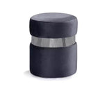 Meridian Furniture, Pouf/Tabouret en velours Hailey
