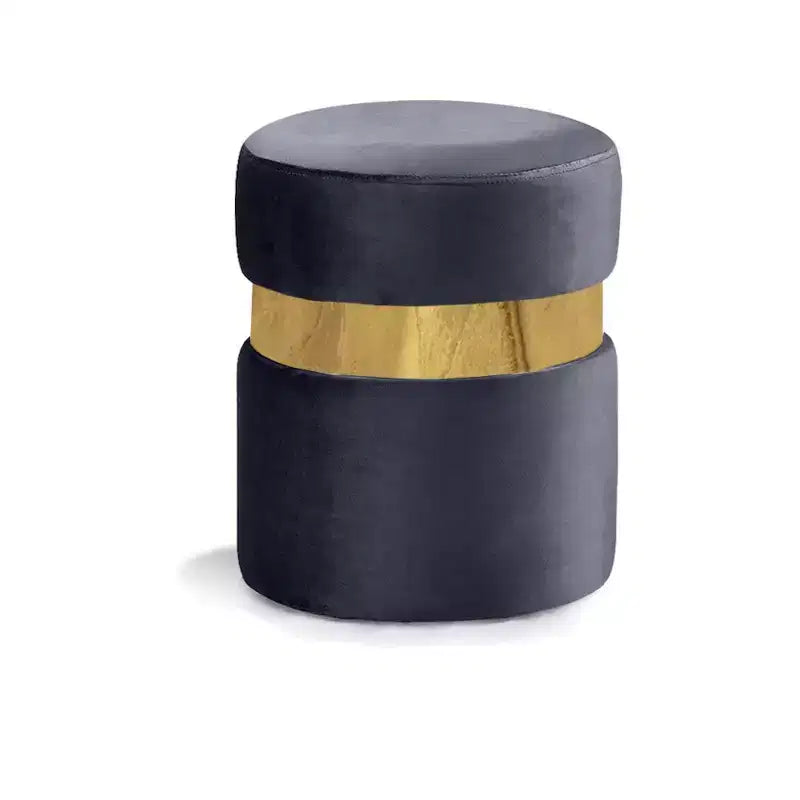 Meridian Furniture, Pouf/Tabouret en velours Hailey