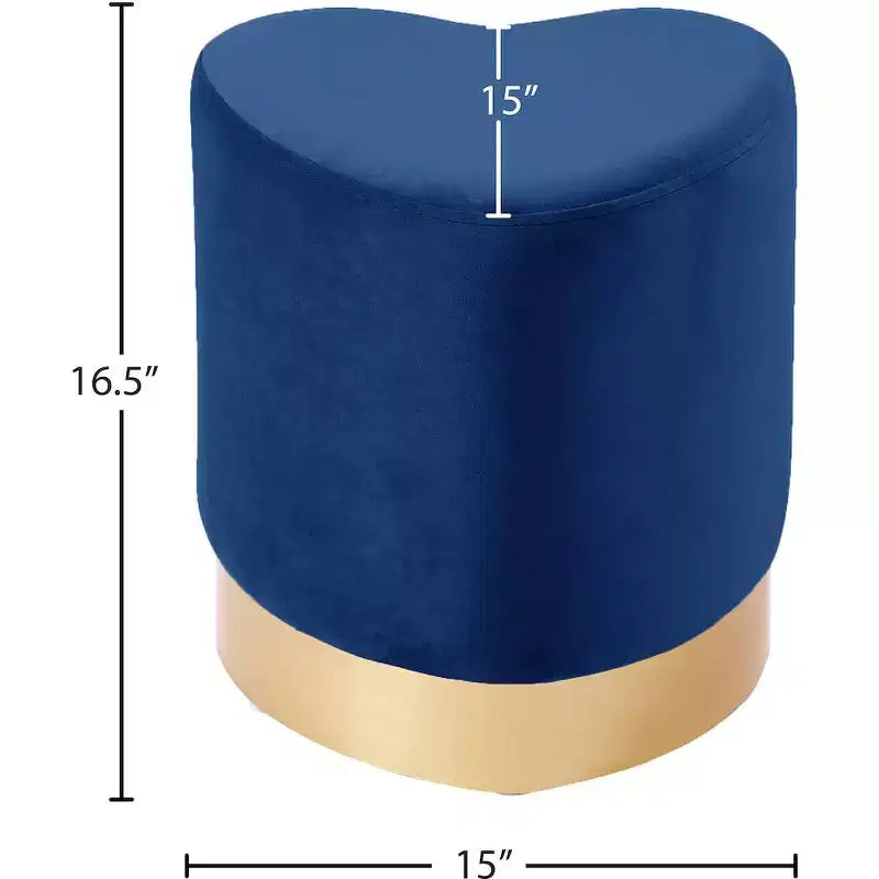 Meridian Furniture, Pouf/Tabouret en velours Heart