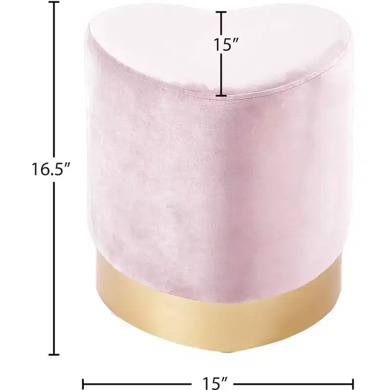 Meridian Furniture, Pouf/Tabouret en velours Heart
