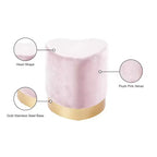 Meridian Furniture, Pouf/Tabouret en velours Heart