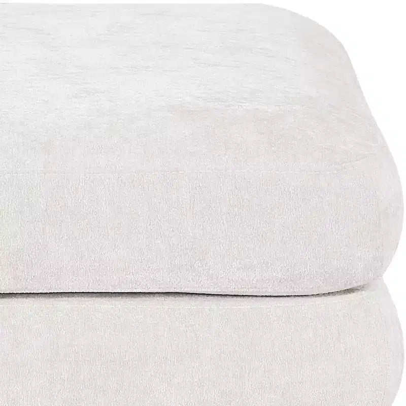 Meridian Furniture, Pouf modulaire rembourré en tissu chenille Stellar