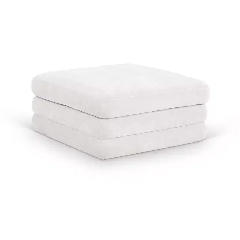 Meridian Furniture, Pouf modulaire rembourré en tissu chenille Stellar