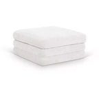 Meridian Furniture, Pouf modulaire rembourré en tissu chenille Stellar