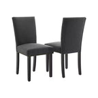 Lot de 2 chaises de salle à manger modernes, chaises de cuisine en tissu rembourré avec garniture cloutée, chaises de salle à manger confortables pour petit appartement, maison