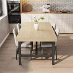 71 Table de salle à manger pour 6 à 10 personnes, table de cuisine rectangulaire de style ferme moderne, avec pieds réglables et cadre en métal robuste, pour salle à manger, salon, sans chaise
