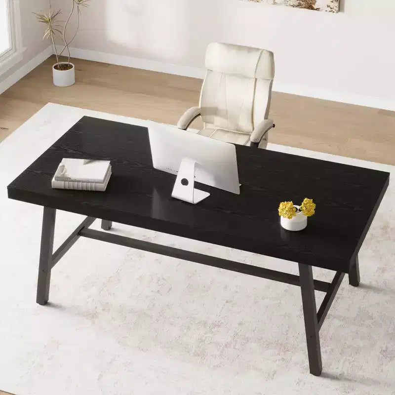 71 Table de salle à manger pour 6 à 10 personnes, table de cuisine rectangulaire de style ferme moderne, avec pieds réglables et cadre en métal robuste, pour salle à manger, salon, sans chaise