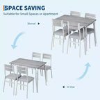 Table de salle à manger pour 4, petit ensemble table et chaises pour 4, ensemble dinette carré avec 4 chaises, ensembles de 5 pièces pour cuisine et salle à manger pour petit espace, appartement
