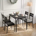 Dining Table for 4,Small Table & Chairs Set of 4,Square Dinette Set with 4 Chairs,5 Piece Kitchen & Dining Room Sets for Small Space,Apartment