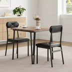 Table à manger pour 2, Ensemble table et chaises petites pour 2, Ensemble de dînette carré pour 2, Ensembles de 3 pièces pour cuisine et salle à manger pour petits espaces, appartement, bureau à domicile