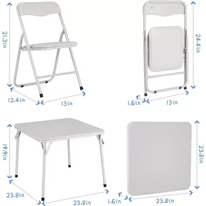 Ensemble table et chaises Acekool pour enfants – Pliable, sièges rembourrés pour jouer et manger