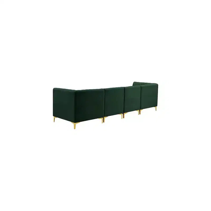 Meridian Furniture, Canapé modulable en velours Alina