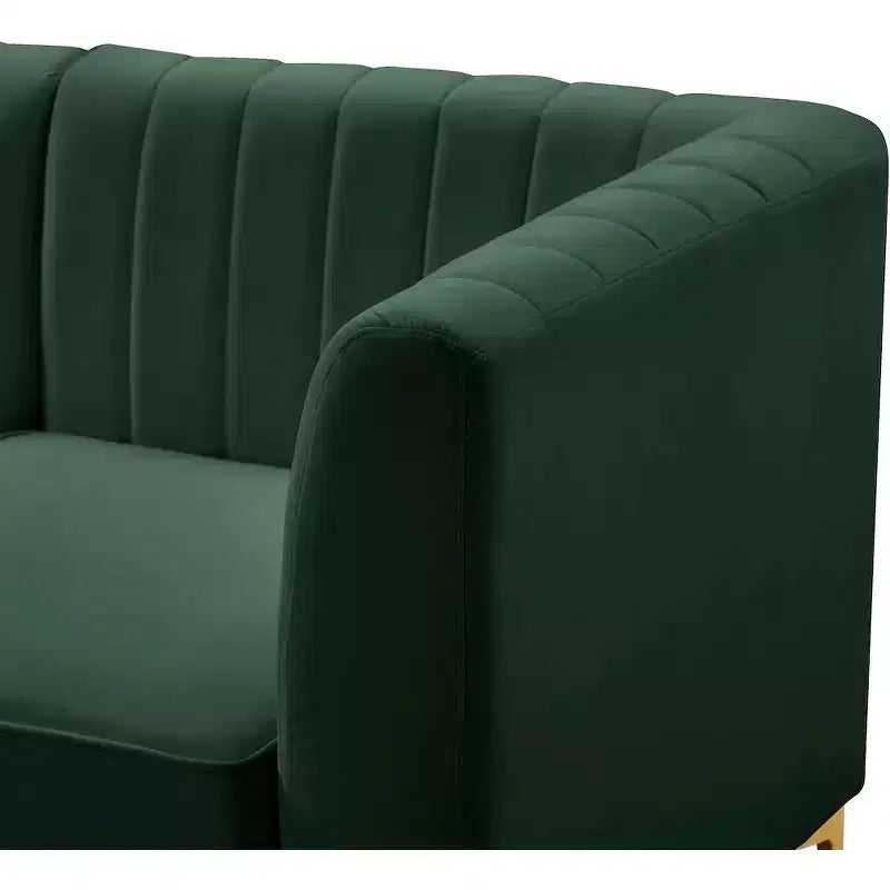 Meridian Furniture, Canapé modulable en velours Alina