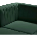 Meridian Furniture, Canapé modulable en velours Alina