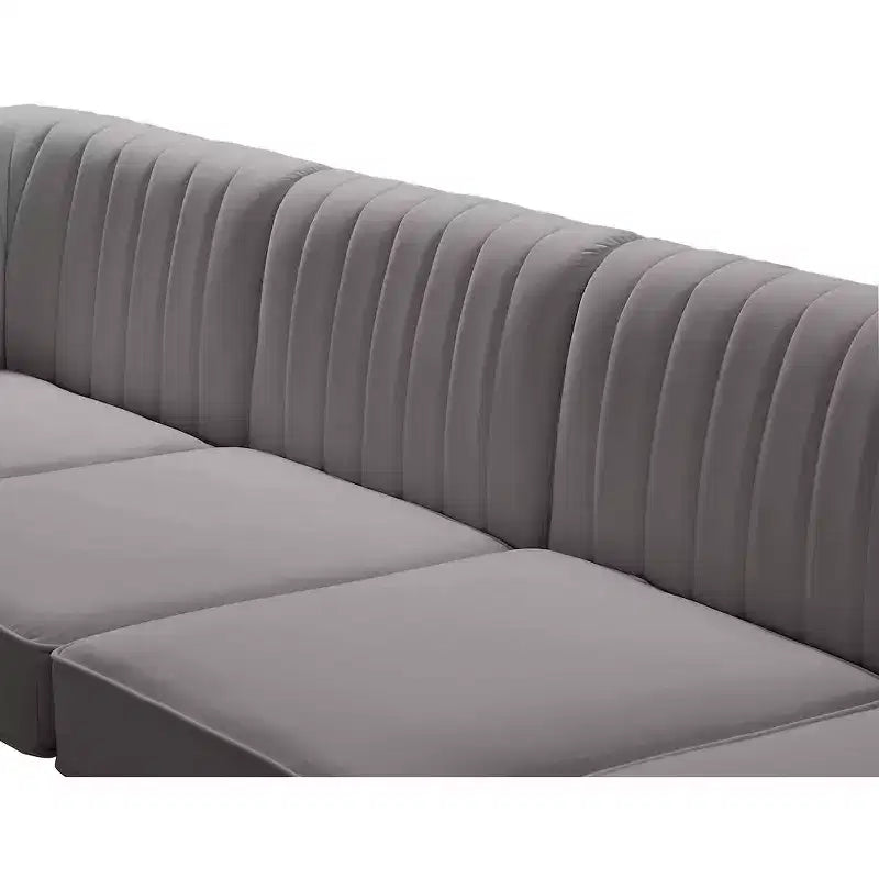 Meridian Furniture, Canapé modulable en velours Alina