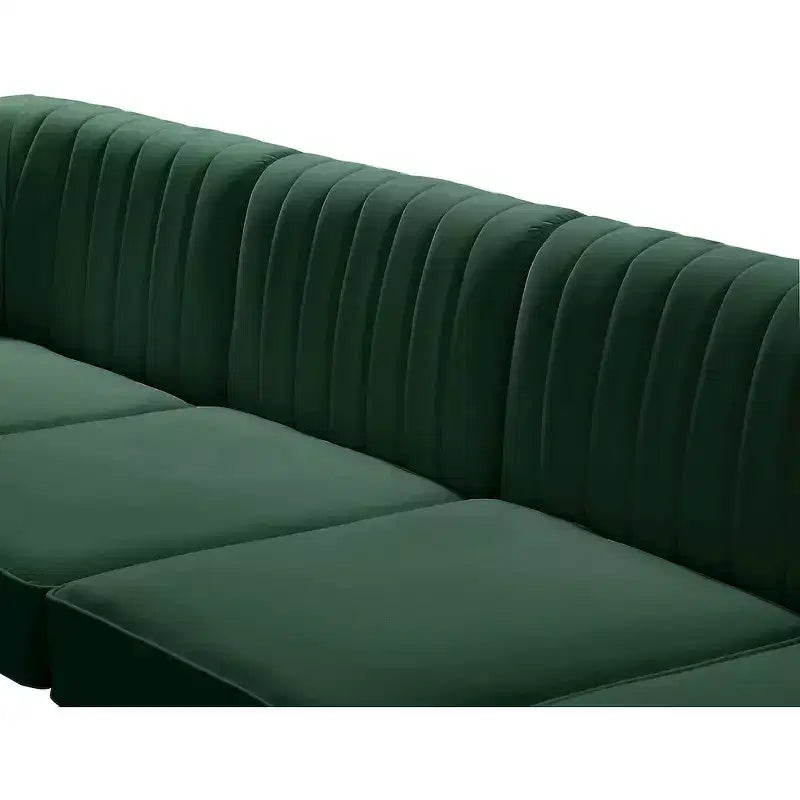 Meridian Furniture, Canapé modulable en velours Alina